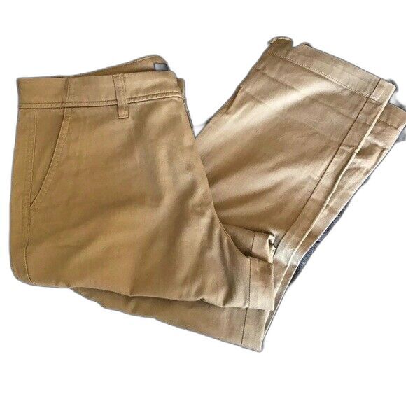 J Crew Womens Size 8 Khaki Ankle Cropped Straight Leg Cotton Zipper Pockets NEW! - Picture 5 of 5